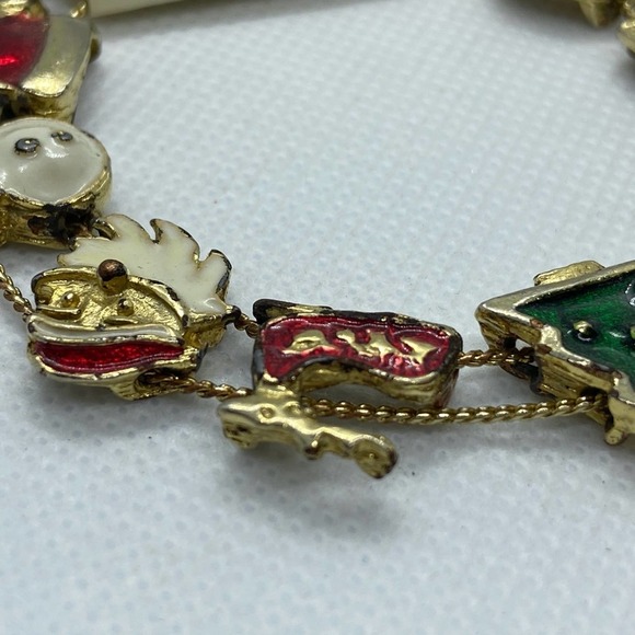 Vintage Christmas Character and Elements Charm Bracelet New with Tags!* - Picture 4 of 14